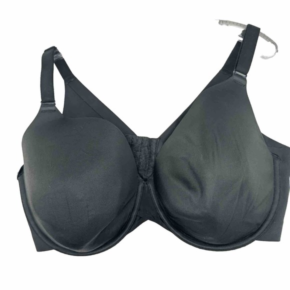 Cacique Bra Womens 40DDD Solid Black Lightly Lined Full‎ Coverage Underwire - Picture 2 of 14